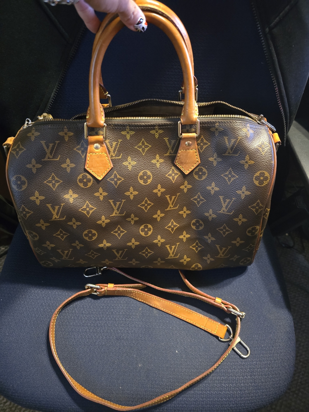 Louis Vuitton Brown Monogram Speedy Bandoulière Handbag 30